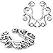 Body Accentz Nipple Rings no Piercing Pair Non-Piercing Clip On Nipple Ring Tribal Floral flower heart pair