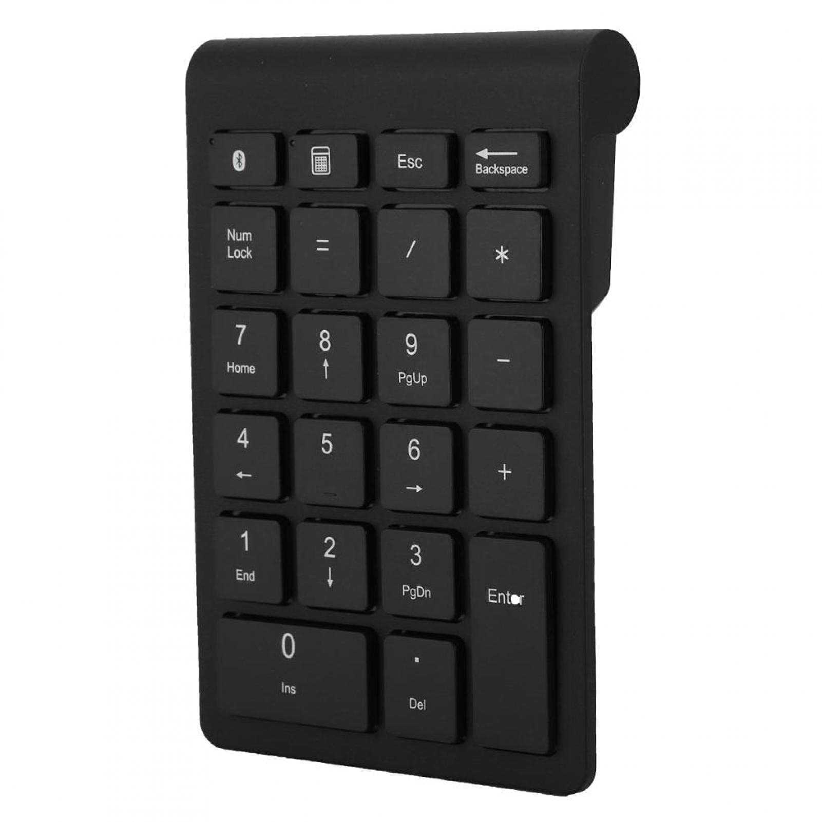 Goshyda 22 Keys Numeric Keypad, Bluetooth Wireless Mini Keyboard, Portable Mini Financial Accounting Rechargeable Number Pad, for Laptop Desktop, PC(black)