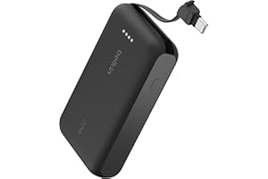 Belkin Portable Charger, Power Bank 10000 mAh w/Integrated Cable - 20W Fast Charge USB-C Power Delivery, iPhone Charger - Apple iPhone 17, Air, Pro, Pro Max, iPad, Samsung Galaxy S25, & More - Black