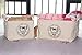 Storage Bin Organizer Basket Cube with Handles Small Canvas Fabric Cotton Linen Collapsible (8.66 x 7.28 x 5.51inch) (ASAPS)