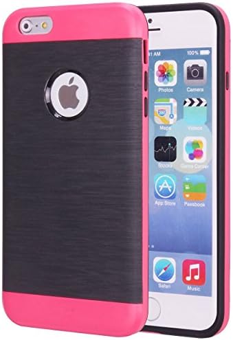 iPhone 6 Case, Ovis Dual Layer Brushed PC Back Hard Case Shockproof Armor Shield Cover for iPhone 6 4.7" - Pink