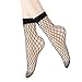 EPEIUS 3 Pairs Women's Lace Fishnet Ankle Socks,Stylish Black + Hollow Out,Shoe Size 5-8.5