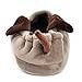 ESTAMICO Toddler Boys' Brown Rubber Sole Anti-Skid Winter Doggy Slippers