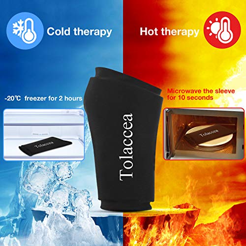 Wrist Ice Compression Sleeve Wrist Ice Pack Wrap Hot & Cold Therapy for Pain Relief Wrist Gel Cold Pack for Carpal Tunnel Tendonitis Injuries Swelling Rheumatoid Arthritis Bruises & Sprains（L）