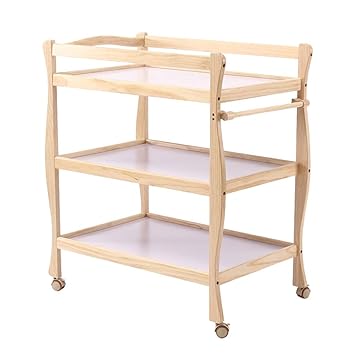 changing table with shelves