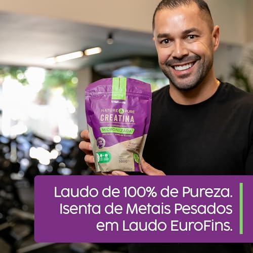 Creatina Pura 500g Monohidratada Micronizada à 180 mícrons. 101% de Pureza em Laudo. Livre de Metais Pesados