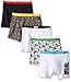 Nintendo Super Mario 5 Pack 100% Combed Cotton Boxer Briefs with Mario, Luigi, Toad, Yoshi, Peach & Bowser, Sizes 4, 6, 8