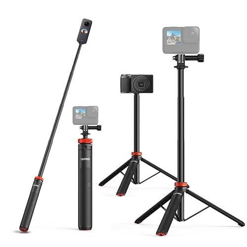 UURig Extendable Selfie Stick Tripod for GoPro Max Hero 10