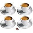 Cusinox White Porcelain Espresso Cup Sets for Espresso Coffee, 2 Oz