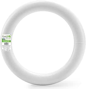 Floracraft XT16W Extruded Styrofoam Wreath, 16" : Amazon.ca: Home