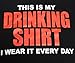 Drinking Shirt Alcohol Beer Cocktail Funny Men's T-Shirt - (Black) - XL
