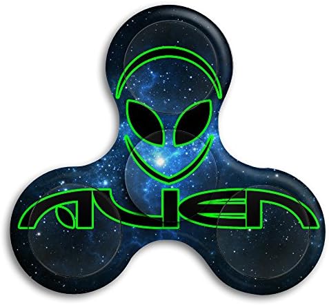 Top1VA Alien Graphic Design New Style Cool Finger Spinner Stress Reducer Hand Toy Tri-Spinner Fidget Finger Toy For Kids And Adult