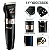 E-More Professional Cat Dog Clippers Low Noise Rechargeable Cordless Electric Pet Grooming Kit Tool Dog Hair Trimmer with Comb Guides scissors Nail Kits for Animals (Black)