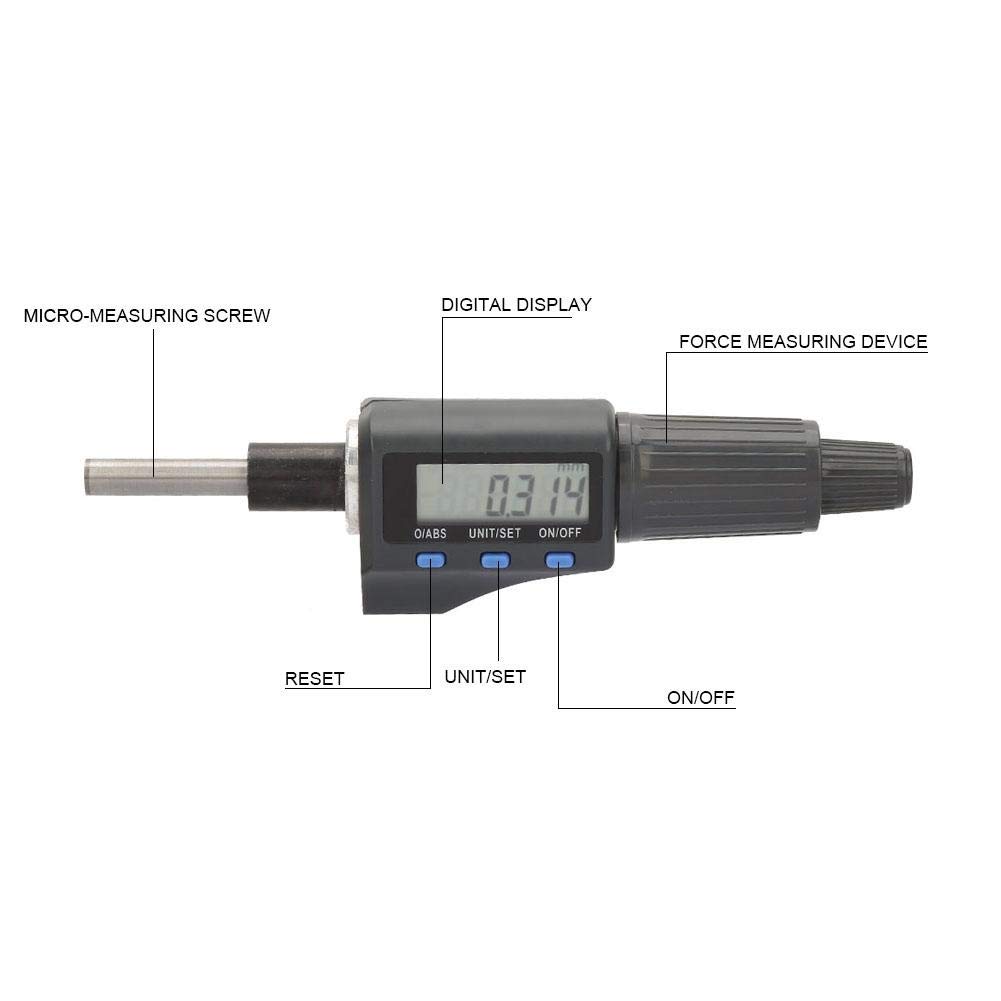 0.001mm Digital Micrometer Head 025mm ，Alloy probe head Electronic Digimatic Micrometer metric