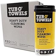 Tub O' Towels Heavy Duty Cleaning Wipes, 7" X 8", 40-Count