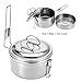 VGEBY1 Camping Cookware Set, 3Pcs Stainless Steel Picnic Tableware with Coverthumb 3
