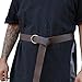 Armory Replicas Simple Brown Medieval Leather Belt with Steel Ring