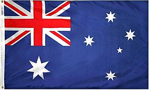 Australia Flag 5ft x 3ft with Brass Eyelets - Polyester Australian Flag Banner for Australia Day Cricket Matches, Home & Garden Display