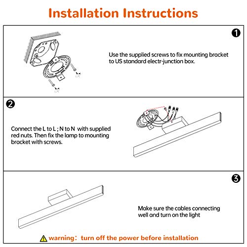 JUSHENG Bathroom Vanity Light Fixtures Aluminum LED Wall Lights for Bedroom Bedside Matt Black 16W 16.14\