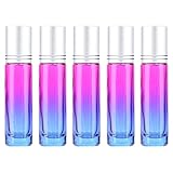 5Pcs 10ML/5ML Gradient Color Thick Glass Roll On