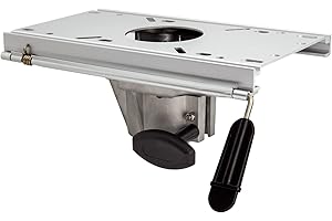 POROHOM Aluminum Boat Seat Pedestal (Fore & AFT Seat Slide with Locking Seat Mount)，Suitable for Fit 2-7/8 Inch Diameter Pedestal Post