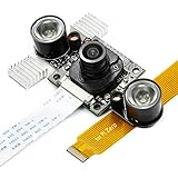 Day-Night Vision for Raspberry Pi Camera, Arducam All-Day Image All-Model Support, IR LED for Low Light and Night Vision, M12 Lens Interchangeable, IR Filter Switch Programmable, OV5647 5MP 1080P