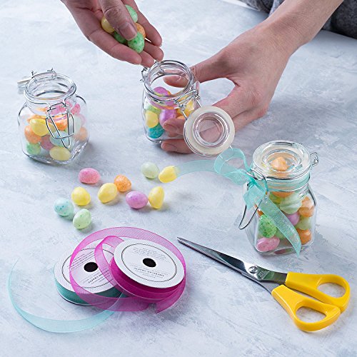 Stock Your Home 3 Oz Airtight Glass Jar with Leak Proof Rubber Gasket and Hinged Lid for Home and Kitchen, Multi-purpose Container for Herbs, Spices, Arts and Crafts Storage and Gift Holder, 24 Pack