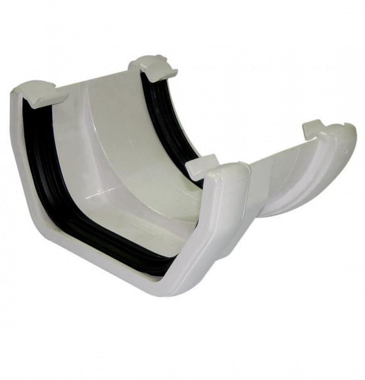 FLOPLAST 114mm Square to 112mm Round Gutter Adapter - White - Pack of 2