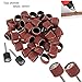 KING DO WAY 1/2'' Dremel Rubber Sanding Drum Bands Set Bits with 2 Rubber Mandrels for Nail Drill Kit Dremel Proxxon Foredom Rotary Tools 80 Grit 52PCS