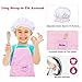 iBaseToy Pretend Play Kitchen Accessories Toys with Stainless Steel Cookware Pots and Pans Set, Cooking Utensils, Apron & Chef Hat, Play Foods for Kids, Girls, Boys and Toddlers