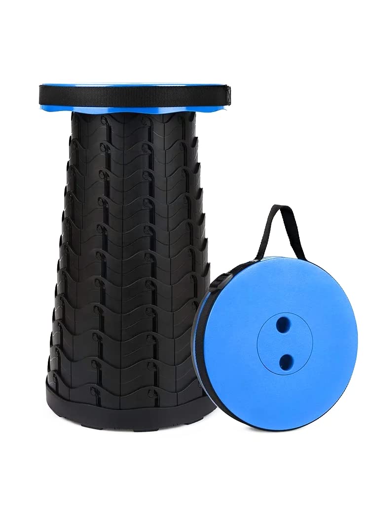 Telescopic Stool-Adjustable Camping Stool Fishing Stool Outdoor Stool for Camping,Fishing,Hiking,Light and Sturdy(blue).