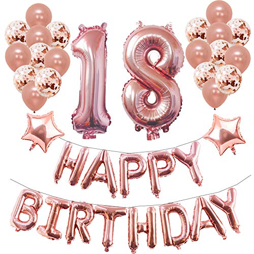 18th Happy Birthday Decorations Puchod 18th Foil Balloons Party