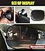 BLuesim Car Sunshade, Windshield Car Sun Shade for Kids Child Passenger, Side Rear Cling Sunshade with Sun Glare UV Rays and Heat for Vehicle SUV Driver Grey