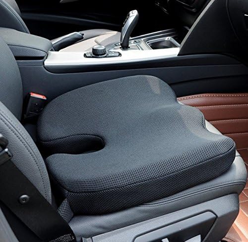 Seat Cushion, V-mix Comfy Cure Coccyx Memory Foam with Breathable Mesh Cover Seat Cushion, Orthopedic Design To Relieve Back, Sciatica - Use in A Car Seat, Office Chair, and at Home