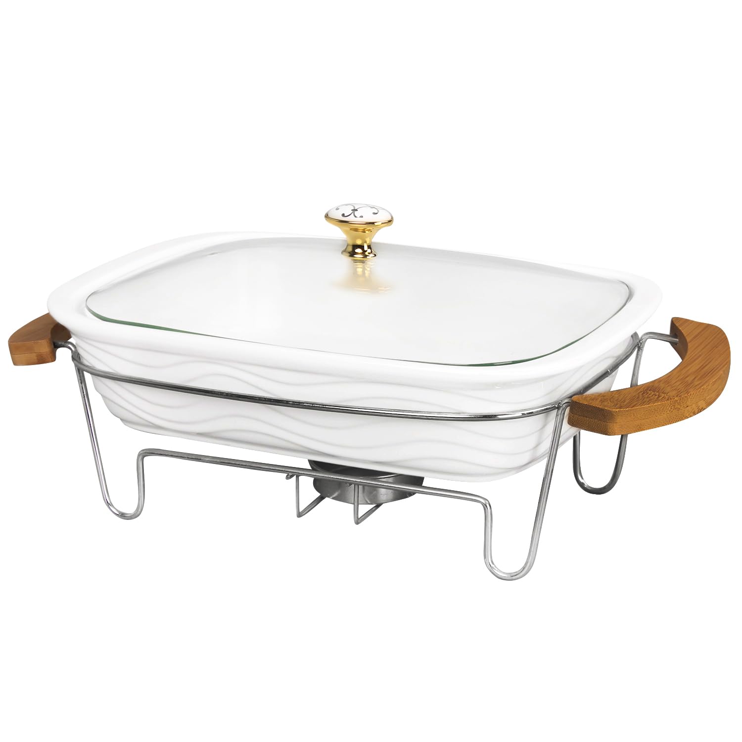 Photo 1 of Creativity Home Ceramic Casserole Baking Dish With Glass cover, Lasagna Pan Deep for Oven, 2.2 Quarts Baking Pan with Handles, Oven Safe&Durable Bakeware for Home Decor 17.3 Inch With rack