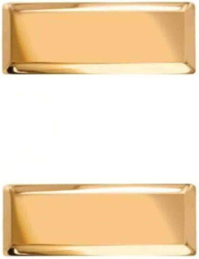 Fire Army Military Sheriff Lieutenant Lt Uniform Collar Brass Pins Gold