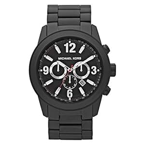 Michael Kors Men's MK8196 Black Stainless-Steel Quartz Watch with Black Dial: Michael Kors 