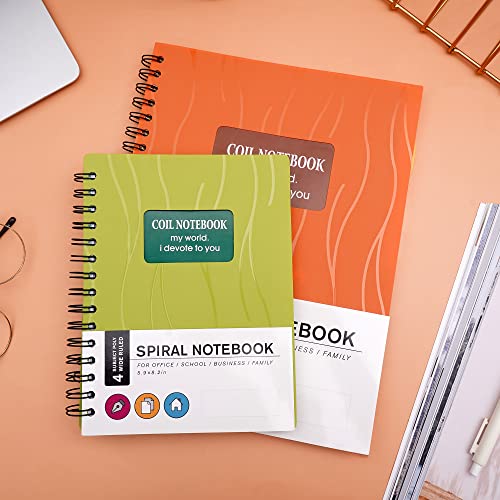 5 Subject Spiral Notebook Spiral Bound Journal Wide Ruled 8.8"x 11.6