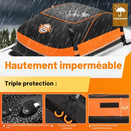 435L 1000D Nylon, 8 Reinforced Straps, Non-Slip Mat, for Travel and Luggage Transport