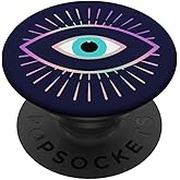 Rainbow Evil Eye Navy Blue PopSockets Adhesive PopGrip