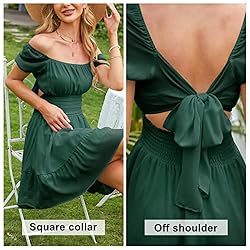 EXLURA Women's 2024 Summer Short Puff Sleeve Casual