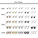 FUNRUN JEWELRY 30 Pairs Multiple Stud Earrings for Women Men Pearl Crystal Ball Piercing Earrings Set