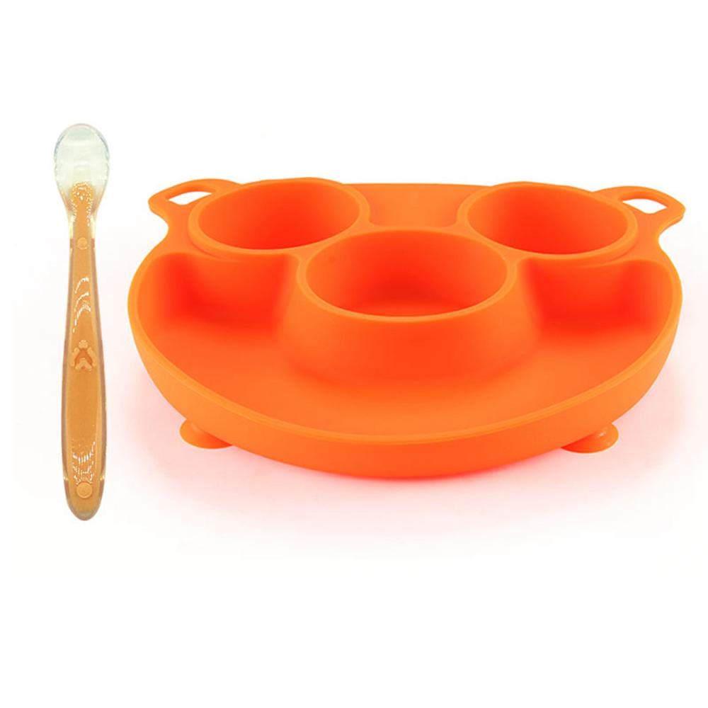 Facile A Nettoyer Et Va Au Lave Vaisselle Portable Hamkaw Assiette A Ventouse En Silicone Pour Bebe Plateau Enfant Repas 100 Sans Bpa Le Repas De Bebe Vaisselle Mymotherskitchens Com
