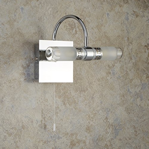 Searchlight Lima - Badkamer Wandlamp Chroom 2 Lichten, Glas IP44, G9 - Afbeelding 4