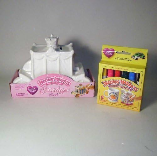 Precious Princess Carriage Ceramic Bank Kit - With Perma Coat Markers