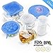 Silicone Stretch Lids,12 pcs Reusable Magic Lids Fit Various Sizes and Shapes of Containers,Durable Food Storage Covers for Bowls,Keeping Food Fresh … (silicone lids)