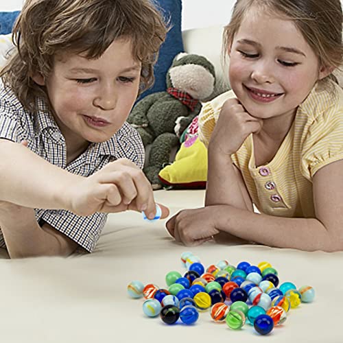 SallyFashion Marbles Bulk, 160 PCS Colorful Marbles Glass Marbles for Kids Marble Run Games Fillers Table Decor DIY