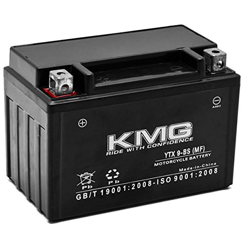 KMG Battery for Kawasaki 636 ZX636-B C Ninja ZX-6R 2003-2006 YTX9-BS Sealed Maintenance Free Battery High Performance 12V SMF OEM Replacement Powersport Motorcycle ATV Scooter Snowmobile