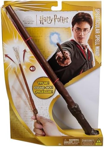 Wizarding World, Harry Potter 11-inch Spectacular Spell Magic Wand with Sparkle Visual Effect & Sounds, Kids Toys for Ages 6 and up