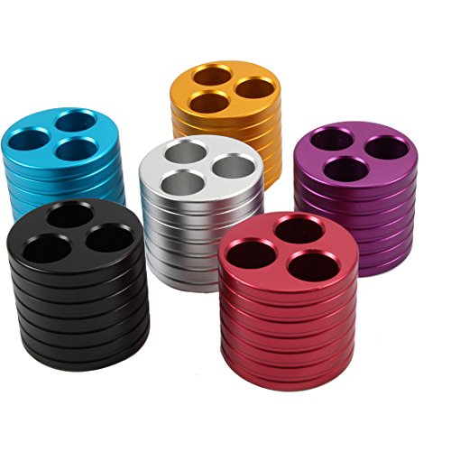 Vanki 1 PC Ego Metal Sucker Stand Base Holder for Vapor Tanks and Battery Vaporizer Pens Ekiss (Electronic Cigarette Personal Vaporizer Ecig Vape Pen NOT Included), Purple 3 holes